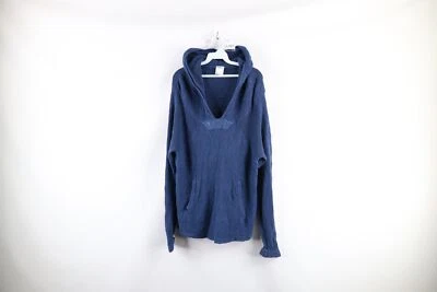Suéter con Capucha Tejido Estilo Coogi Mediano De Colección Años 90 Reebok Para Mujer Azul Foto 1 de 4