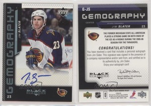 2006-07 Upper Deck Black Diamond Gemography Jim Slater #G-JS Auto