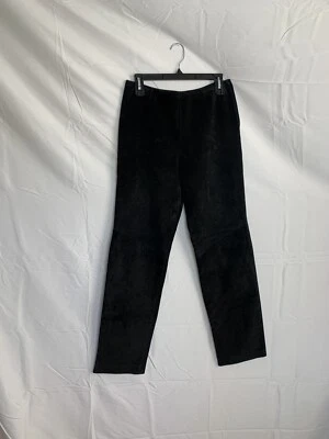 Vintage 90s Danier Made in Canada Genuine Black Suede Leather Pants Womens Sz 8 - Image 1 of 4