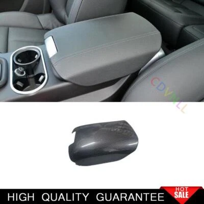 Para Porsche Cayenne 2011-17 Fibra de Carbono Consola Central Apoyabrazos Caja Cubierta Borde Foto 1 de 4