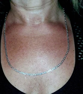 Collar de Plata Esterlina Sólida 080-3,0 mm 0,925 cadena de eslabones marineros hecho en Italia - Imagen 1 de 17