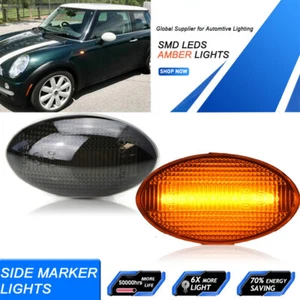 Indicador de señal de luces LED laterales ahumadas para Mini Cooper R50 R52 R53 02-08 - Imagen 1 de 10