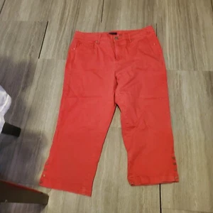 Bandolino Jeans Damen Größe 12 Koralle Denim Freizeit Cropped Hose Stretch - Bild 1 von 9