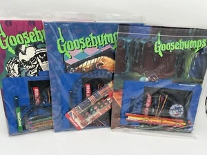 Vtg Lot Of 3 Goosebumps Folders School Paper Folders 3 Ring Folder Plus Bonus - Picture 1 of 5