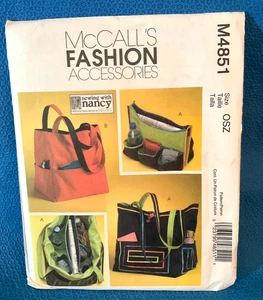 McCalls Pattern Totes M4851 MAP - Bild 1 von 3