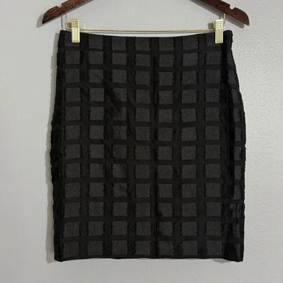 Falda Lápiz JCrew Recta Talla 2P Rejilla Ropa de Trabajo Carrera Negocios Formal Oficina Foto 1 de 4