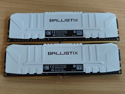 Crucial Ballistix 16GB (2x8GB) DDR4 PC4-25600 3200 MHz DIMM Memory BL8G32C16U4W - Image 1 of 2