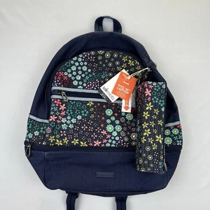 Sakroots Entrada Navy Floral Expandable Backpack w/ Pencil Case - Picture 1 of 8
