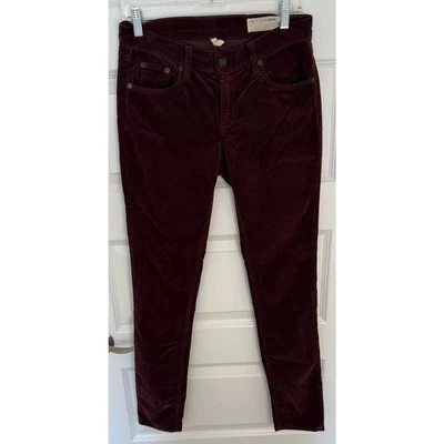 Rag & Bone Bordeaux Corduroy Skinny Jeans Womens Size 27 Made in USA - Image 1 of 4