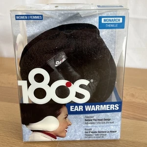 Nuevos calentadores de oreja negros de chenilla monarca 180S para mujer diseño detrás de la cabeza OSFM - Imagen 1 de 7