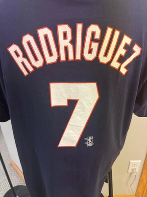 VINTAGE DETROIT TIGERS IVAN RODRIGUEZ JERSEY T-SHIRT XL MAJESTIC PUDGE - Image 1 of 3