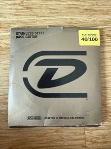Dunlop DBFS 40/100 Long Scale Flatwound 4-String Bass String Set .40-100, New! - Picture 1 of 2