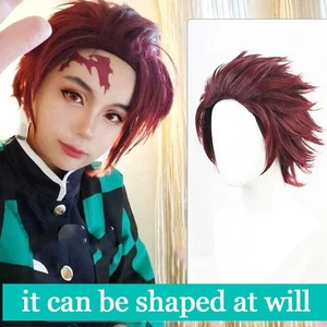 Demon Slayer - Peluca Tanjiro Kamado Disfraz Cosplay - Imagen 1 de 8
