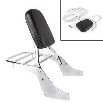 Backrest Sissy Bar Luggage Rack Fit Honda Shadow SABRE 1100 ACE VT1100 All Years - Image 1 of 4