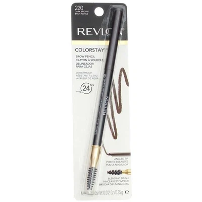4 Pack Revlon ColorStay Waterproof Brow Pencil, Dark Brown 220, 0.012 oz - Image 1 of 2