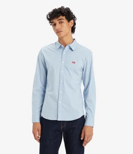 Levi's Battery Housemark Logo Men's Slim Fit Long Sleeve Shirt NEW L - Picture 1 of 4