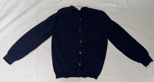 J Crew Crewcuts Kids Classic Cardigan Sweater Girls Size 6 - 7 Navy - Picture 1 of 4