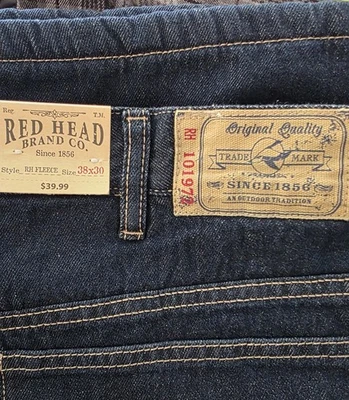 Pantalones de trabajo de invierno RedHead Brand Co forrados de lana para hombre 38x30 azules de mezclilla nuevos con etiquetas Foto 1 de 2