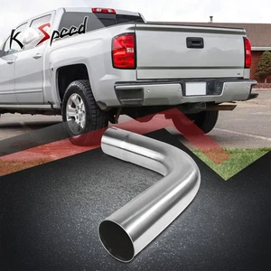 Polished Stainless Steel 2.5" OD DIY Custom 90 Degree Bend Tubing Exhaust Pipe - Picture 1 of 6