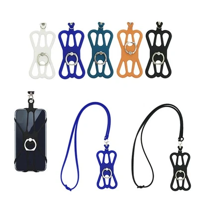 Universal Silicone Cell Phone Lanyard Holder Case Cover Phone Neck StrOY - Image 1 of 4
