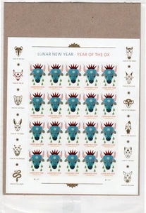 Scottt #5556 Chinese New Year (Lunar) Ox Sheet of 20 Forever Stamps - Sealed - Picture 1 of 3