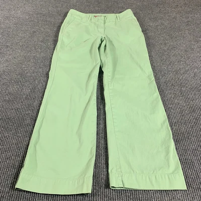Sartenes Vineyard Vines para mujer 6 caquis verdes delanteros planos pierna recta 32x30 tiro medio Foto 1 de 4