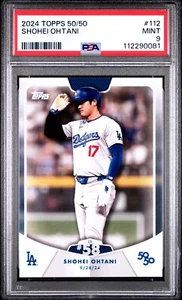 2024 Topps 50/50 Shohei Ohtani #112 SB #58 SSP PSA 9 - Picture 1 of 2