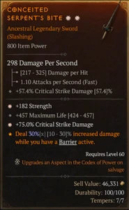 1H Sword Barbarian Weapon 2GA Diablo 4 ETERNAL REALM NON-SEASON SC D4 PS5 Xbox - Imagen 1 de 1