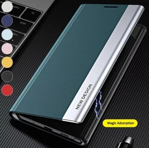 Slim Leather Flip Case Stand Phone Cover for Samsung Galaxy Note 20 Ultra/10+9/8 - Picture 1 of 20