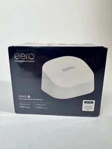 Eero 6 Dual-Band Mesh WiFi 6 Router z wbudowanym hubem Zigbee Smart Home Hub Biały w pudełku - Zdjęcie 1 z 6