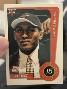 Ron Artest 1999-00 Topps ROOKIE RC #113 Chicago Bulls Metta World Peace NBA - Picture 1 of 4