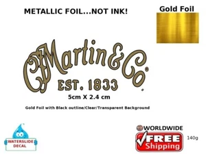 Martin and Co Chitarre Chitarra Decalcomania Foil Headstock Waterslide Restauro 140g - Foto 1 di 1