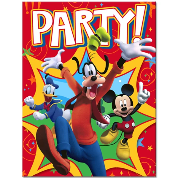 Mickey Mouse Birthday Party Supplies Invitations - Image 1 of 1