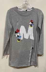 Disney X Nevada Gray & White Minnie Mouse Graphic LS Tunics w/Slit LS Size S - Picture 1 of 9