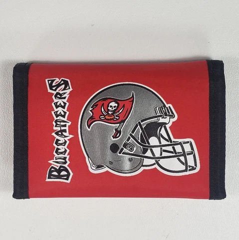 Tampa Bay Buccaneers NFL Team Trifold Nylon Red Wallet Rico Cover
