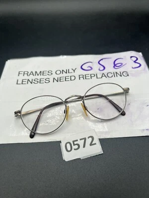 SERGIO TACCHINI S.T. 1005 Satin Taupe SUNGLASSES round used 51-21 - Image 1 of 4