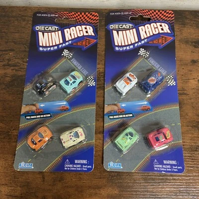 Die Cast Mini Racer Cars, Super Fast, Ages 3+, Pull Back and Go Action 2 Sets - Image 1 of 2