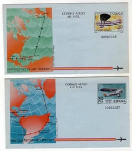 ESPAÑA 1982 AEROGRAMAS EDIFIL 203** Y 204** - Bild 1 von 1