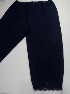 Artter Pants Lace Bottom Leggings, Navy, Size 2XL - Picture 1 of 3