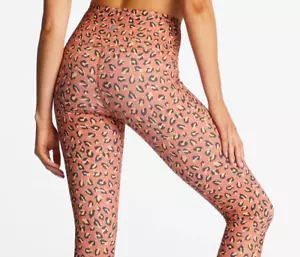 BILLABONG WOMEN'S Small Brown Rust High Waist Leggings Pants Leopard Print NEW - Picture 1 of 10