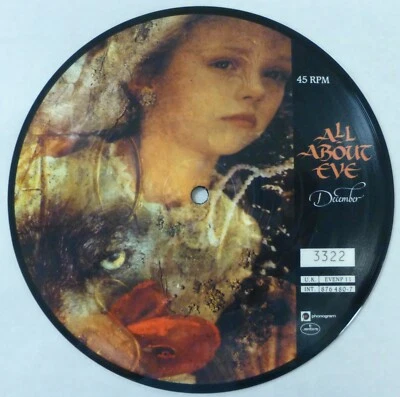 ALL ABOUT EVE 7" December/Drowning/Paradise UK press NEAR MINT pic disc Rp182 - Image 1 of 2