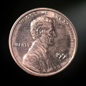 1991 P Philadelphia Lincoln Memorial Penny Brilliant Uncirculated (BU) - Picture 1 of 2