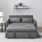 Modern 555 Pull Out Sleep Sofa Bed Loveseats Couch With Side Pockets