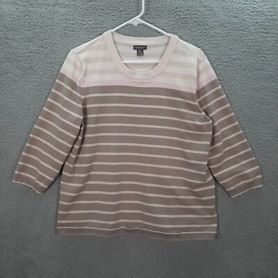 Eddie Bauer Suéter Mujer 2XL XXL Multicolor Rayas Sudadera Exterior Preppy Foto 1 de 4