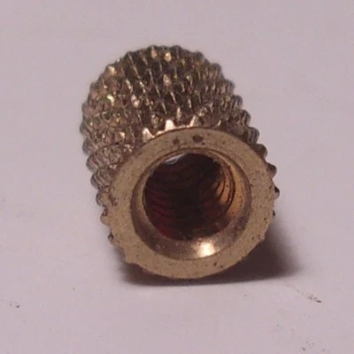Thru Thread Brass Diamond Knurled Inserts Nuts 4 40 TPI 1/4 long Open End