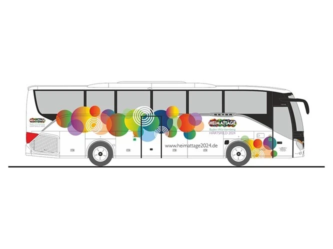 Rietze 77921 - 1/87 Setra S515 HD Omnibus Rupp Heimattage Baden-Württ. 2024- Neu - Immagine 1 di 1