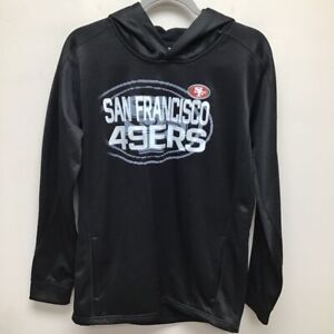 San Francisco 49ers Outer Stuff Boys Pocket Hoodie Sweatshirt Long Black Y18 XL