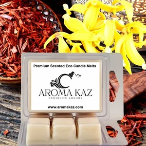 Ylang Ylang & Sandalwood Premium Scented Candle Melts 80hr Clam Packs - Picture 1 of 10
