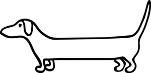 6" Long Dachshund Decal Window Sticker Car Doxie Weiner Dog Pet Dash Hound Weeny - Picture 1 of 3