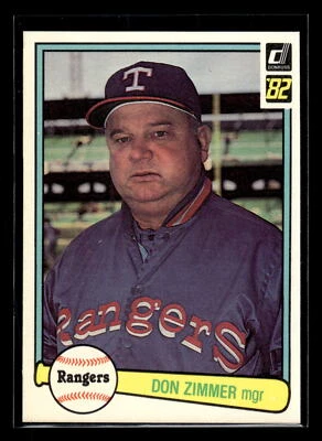 1982 Donruss Baseball #195 Don Zimmer "Set Break" Mint Texas Rangers - Image 1 of 2